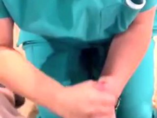 Horny sperm bank nurse in Texas does anything to get the sample even fucks and the end