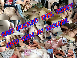 Best Home Cum Compilation: Fucked Tits, Wet Pussy, and Cum in Mouth