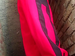 The native boy drained the water from his penis