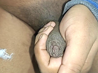 Handjob Bathroom Big Desi Cock