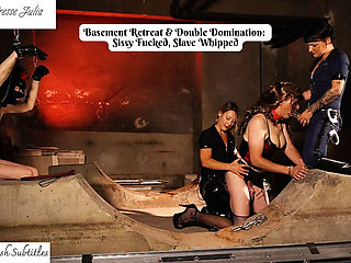 Ep2 Slave Training in a Basement & Double Domination: Sissy Fucked, Slave Whipped - Mistress Julia & Diane K