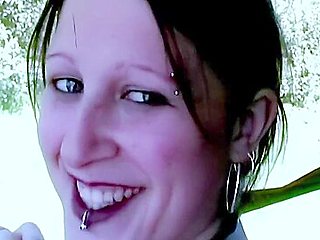 Gothic Brunette Hitchhiker Lou-ann Pays For Ride With Hardcore Anal Sex