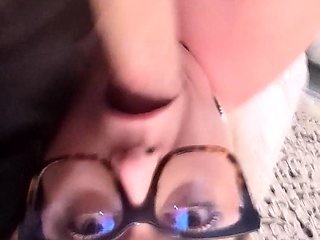 Daddy feed me his huge cock for lunch