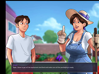 Summertime Saga, she gave him a handjob in the shower and cleaned him up.