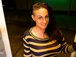 Inked Brunette Kali Ryder Masturbates And Stuffs Her Twat With A Big Dildo!