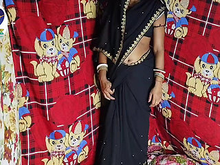 Part (1) the Devar and Bhabhi Chudai in Black Saree Blouse Super Mast Chudai Hindi Audio Claire Vais and Music and Amazing Scene