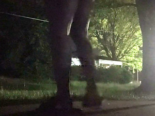 Fooling Around At Night Outside On The Sidewalk Fully Naked Part 2
