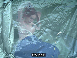 Step Mom's Secret Masturbation in Share Tent Turns Taboo Fuck!