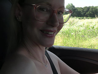 German Driving Naked Car