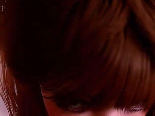 Cute Redhead Girl in Latex Rides Dick Anal in the Livingroom