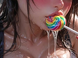 Lollipop licking compilation, 3d anime