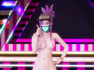 Babymonster - Forever - Ahri, Akali, Evelynn Sexy Naked Dance League of Legends Hentai Uncensored