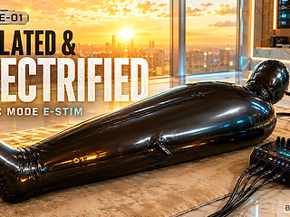 Wife Punishes Her Slave in Full-body-inflate Latex Bag - Estim - Restricted Breathing - Bagged