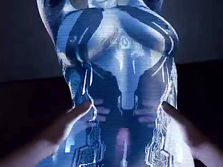 Tight Ass Pussy Cortana Getting Her Digital Bald Pussy Fucked