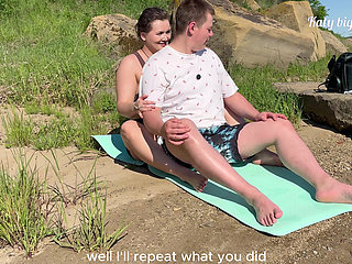 yoga class ended with hot sex on the beach