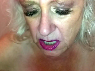 Horny Grandma Sucks Until She Tastes the Cream!