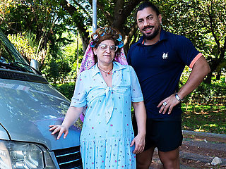 Chubby Mature Gets Ass Destroyed in My Driving Bus