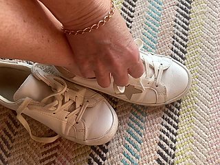 Mrs Mature Feets Stinky Socks Come off After a Long Walk