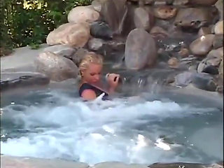 Beautiful blonde pussy licking pussy fucking in the swimming pool