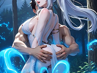 Elf Magical Moon Ritual, Forbidden Fantasy Taboo