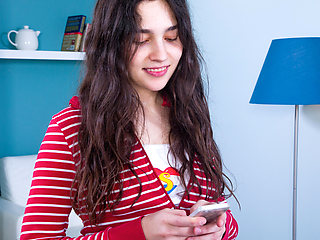 Brunette teen moans through licking, sucking, then rough doggy