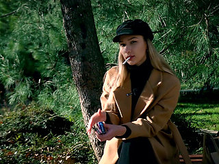 Outdoors Smoking with Beaty Russian Girl 2