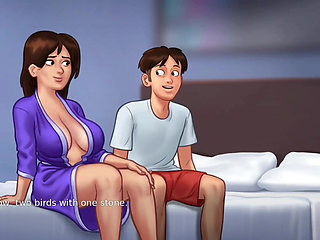 Anon gives Debbie a surprise massage - summer time saga gameplay