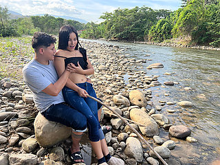 CASUAL SEX, I teach young Latina how to fish and then fuck her and cum in her pussy