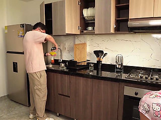 Was It All a Dream? Argument Over Dirty Crockery Ends in Sex with My Perfect Stepmom, Creampie in Pink Pussy