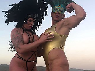 Bareback anal sex with flaming brunettes with big boobs