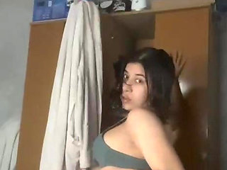 Horny girl after a shower