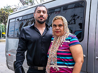 Fat Granny Ass Gets Destroyed in Driving Bus