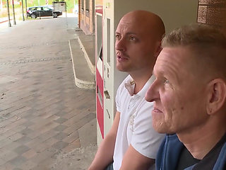 Hot Threesome Fuck with a Stranger in Loo