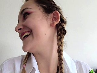 Curly Blonde Teen Records Solo Dildo Masturbation More at