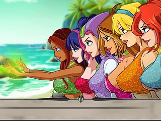 Cartoon porn featuring Bloom and her Winx Club friends