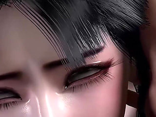 3D Horny Slut Cosplay Babe Teasing the Stranger to Got Her Mouth