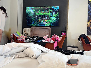 Hot Sexy Long Legs University Student College Girl Does a Try on Haul for Short Skirt and Lingerie Panties and No Panties