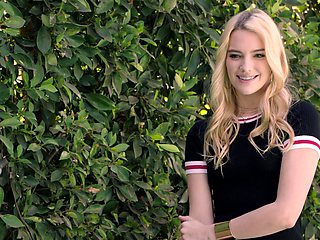 Two hot blondies share a big cock in an intense threesome scene.