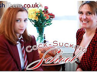 Step Mom Teaches Stepdaughter To Suck Cock