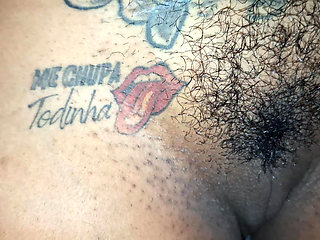 POV Towel Strip: Worshipping Her Hairy Bush & Milking Natural Tits