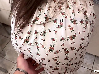 Busty Brunette Hard Fucked in Kitchen and Various Positions