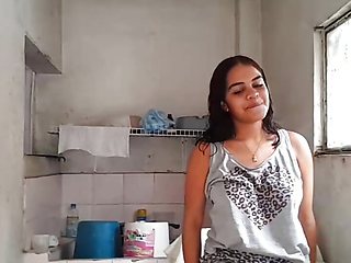 BRUNETTE LATINA LOVES TO FUCK HER STEPBROTHER IN THE WASHING MACHINE WHEN NO ONE IS IN THE HOUSE - SUB