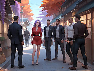 Purple Hair Sensation: Tokyo Alley Cum Drip