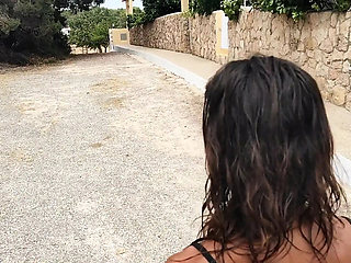 Skinny Latina Magia Rosa Sneaks Into Garden for Public Sex & Cum in Mouth Blowjob