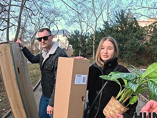 A rich guy paid the hunter for sex with a beautiful blonde, including amalia.