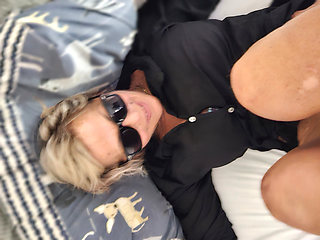 Woman licked & fucked roughly. with her sunglasses on