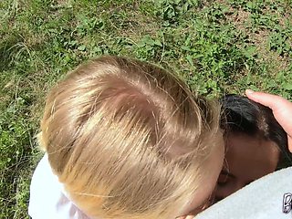 Smoking Friends Sucks Cock Together - Threesome Blowjob
