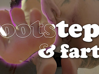 The Giantess Tries to Crush You with Her Dirty Feet and Farts at You