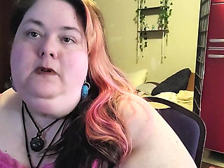 SSBBW Smoking While Playing with My Neck and Massive Arms