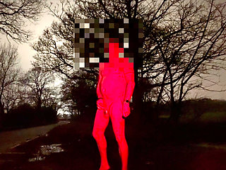 Wanking hard cock naked in oublic